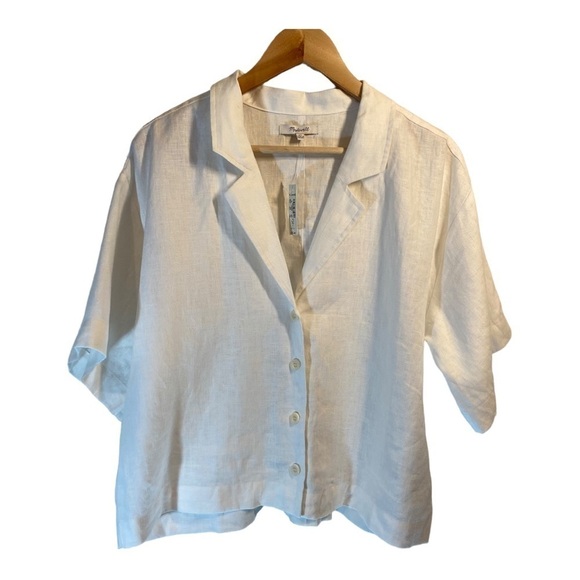 Madewell 100% Linen Resort Shirt NWT - Picture 2 of 7